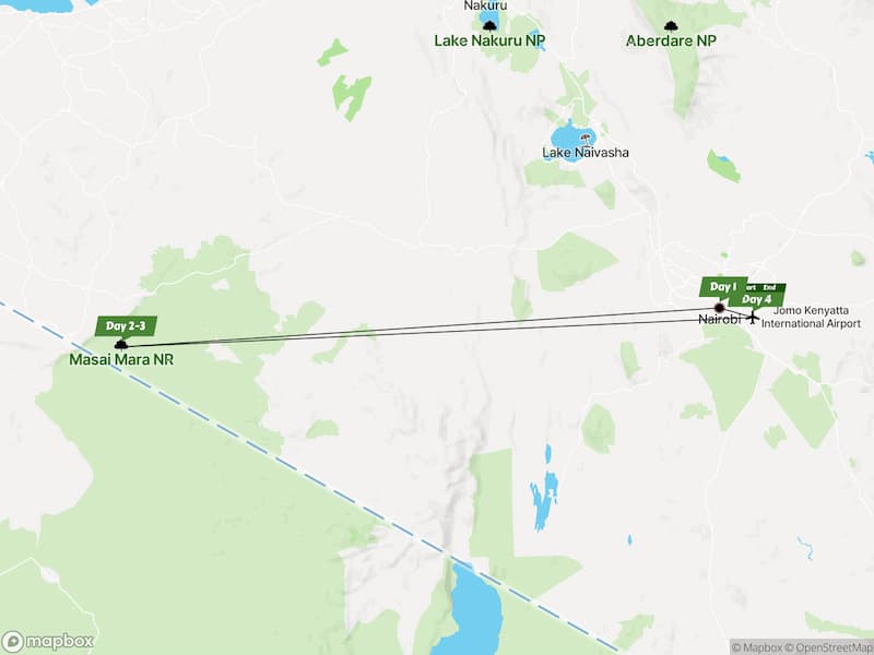 Magic of the Masai Mara map
